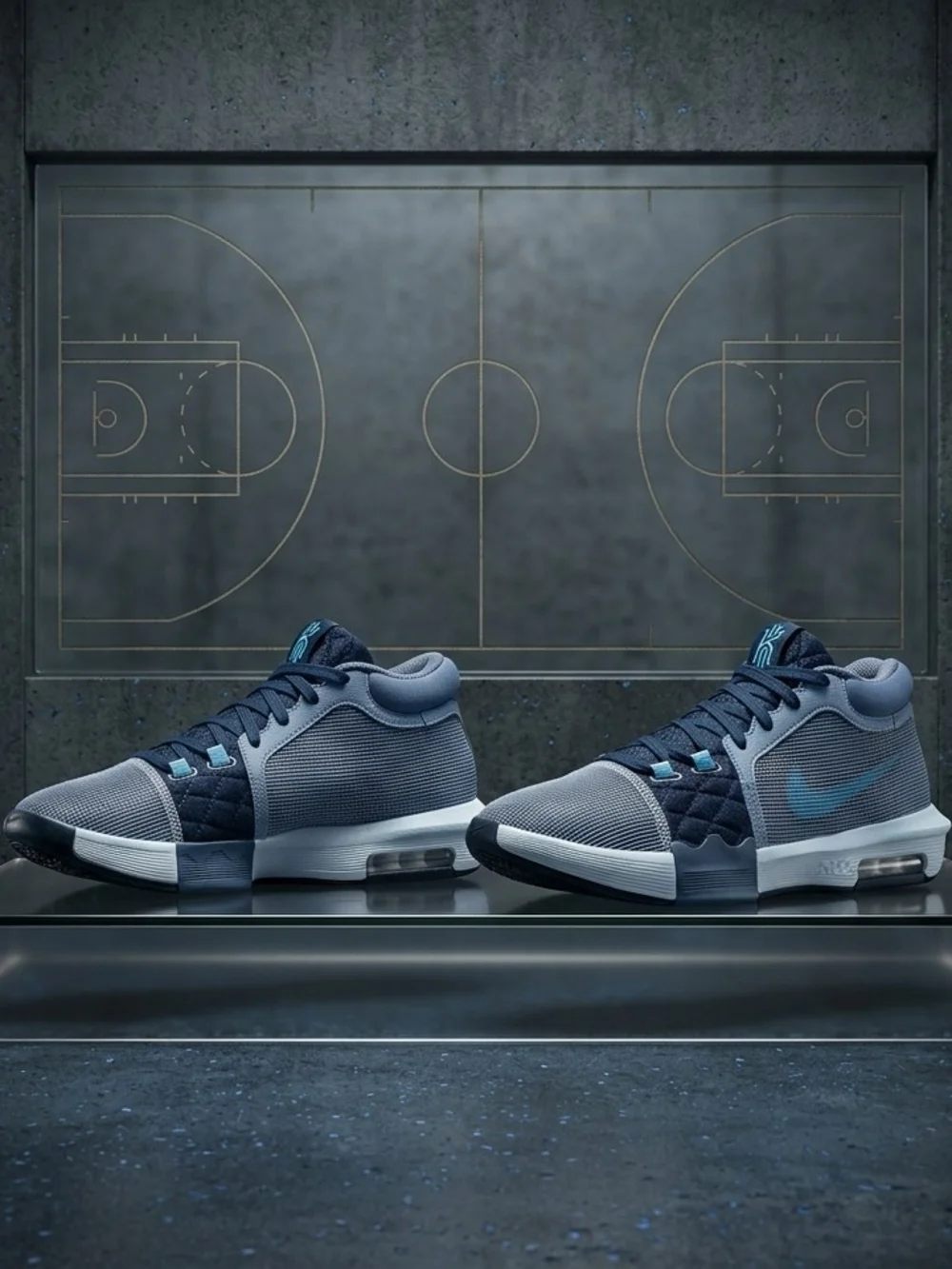 Nike Lebron Witness VIII 8 Basketball Shoes/Navy and Light Blue Low-Top